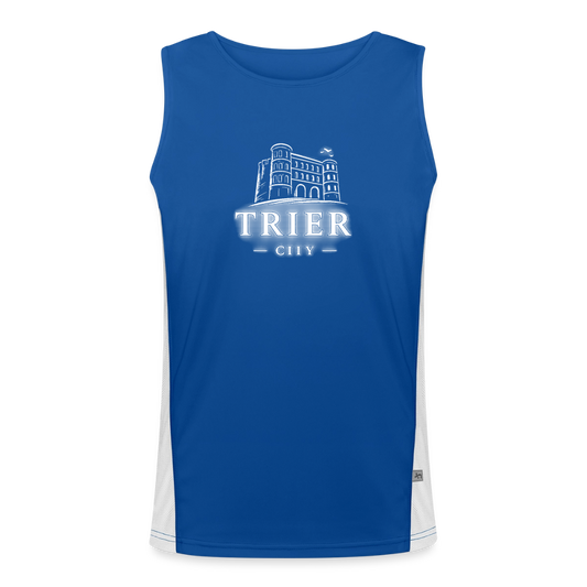 Trier Funktionelles Kontrast-Tank Top für Männer - Royal/Weiß