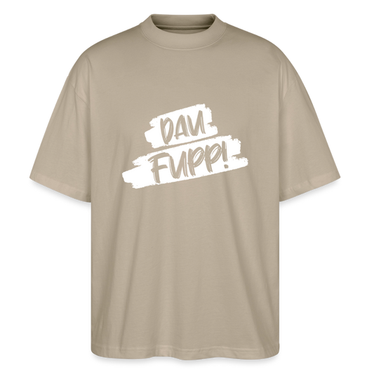 Dau Fupp Oversized Unisex Bio T-Shirt Blaster - Steingrau