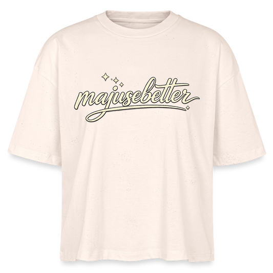 Majusebetter Frauen Boxy Bio-T-Shirt Nova - Natur