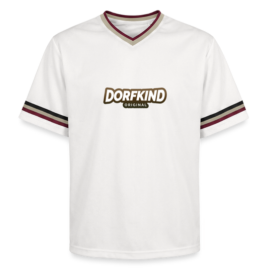 Dorfkind Unisex Football Style Mesh T-Shirt - Offwhite/Bordeaux