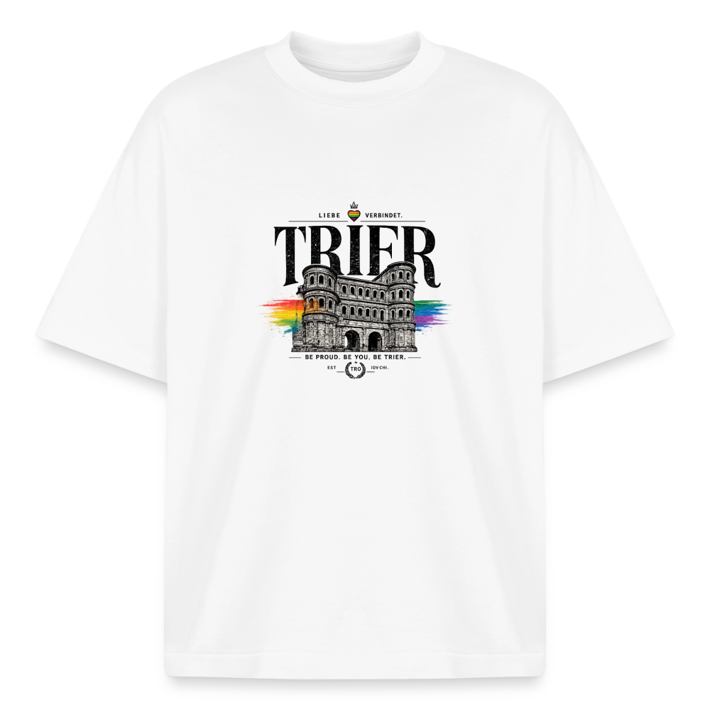 Pride Boxy Heavyweight Unisex Organic T-Shirt - Weiß
