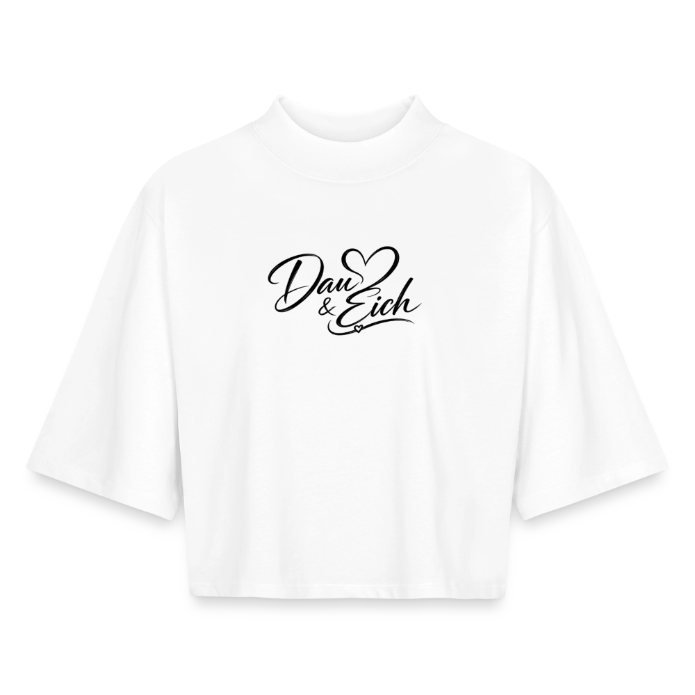 Dau & Eich Boxy Frauen Recyceltes 1/2 Sleeved T-Shirt - Weiß