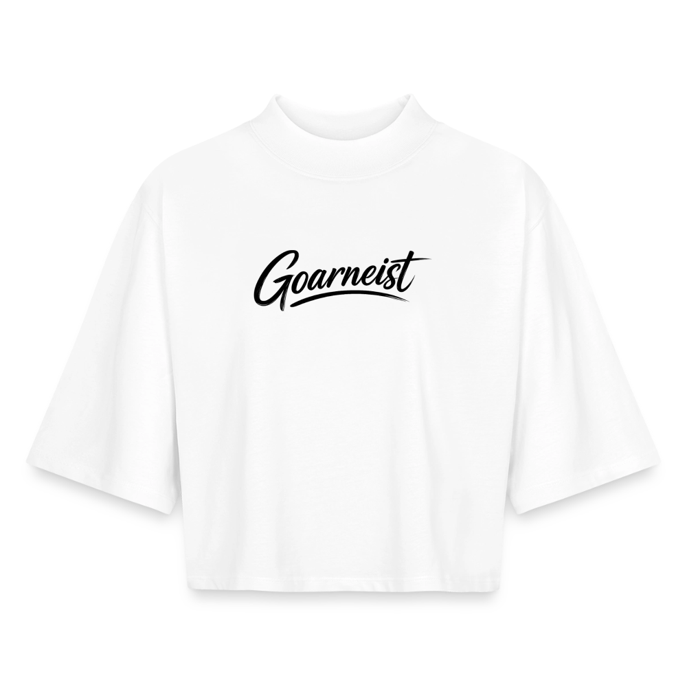 Goarneist Boxy Frauen Recyceltes 1/2 Sleeved T-Shirt - Weiß