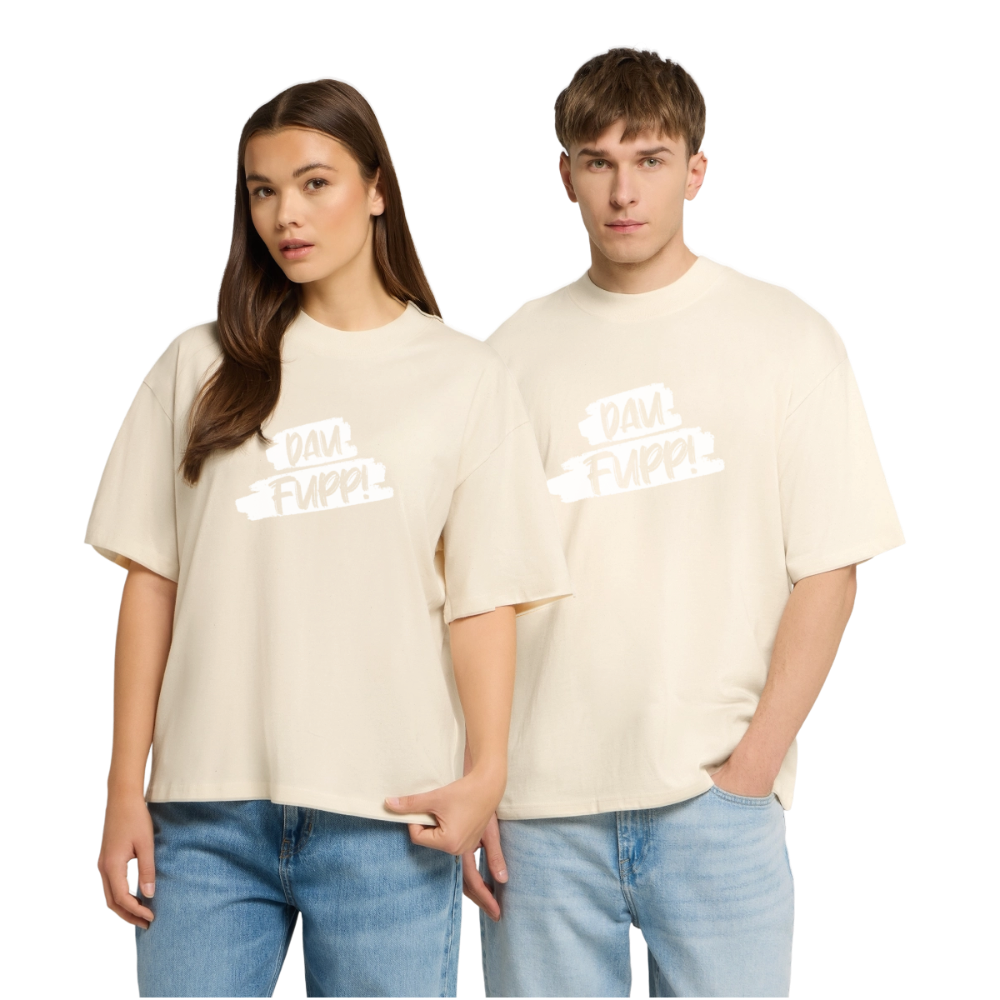 Dau Fupp Oversized Unisex Bio T-Shirt Blaster - Natur