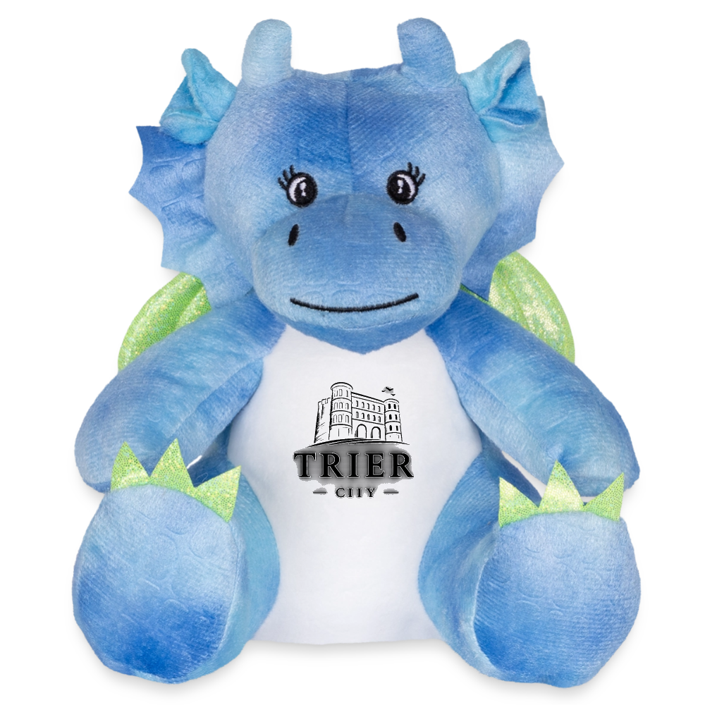 Trier Plüschtier Drache 22 cm - Weiß/Blau