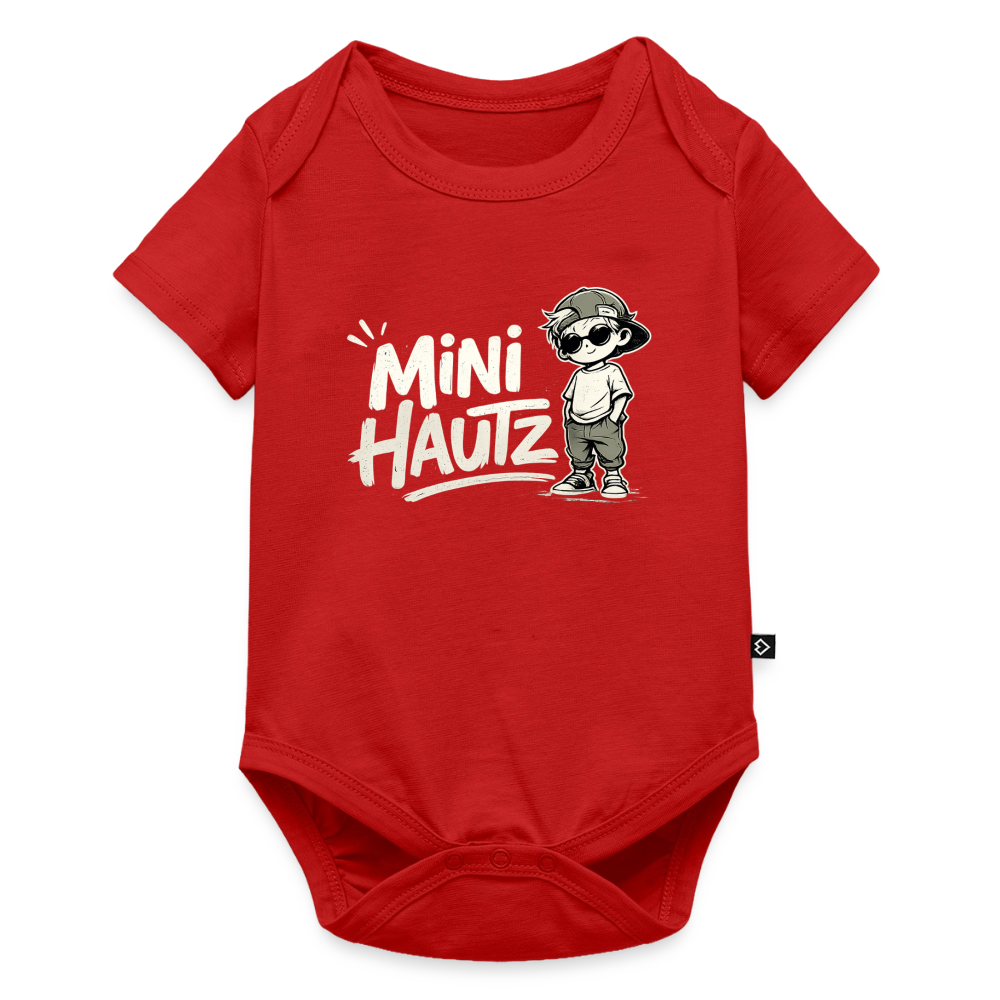 Mini Hautz Baby Bio-Kurzarm-Body - Rot