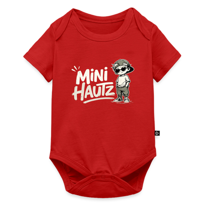 Mini Hautz Baby Bio-Kurzarm-Body - Rot