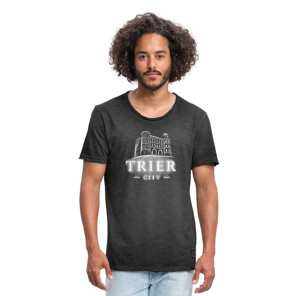 Trier Männer Vintage T-Shirt - Vintage Schwarz