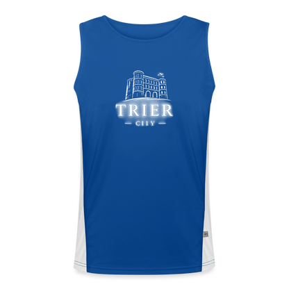 Trier Funktionelles Kontrast-Tank Top für Männer - Royal/Weiß