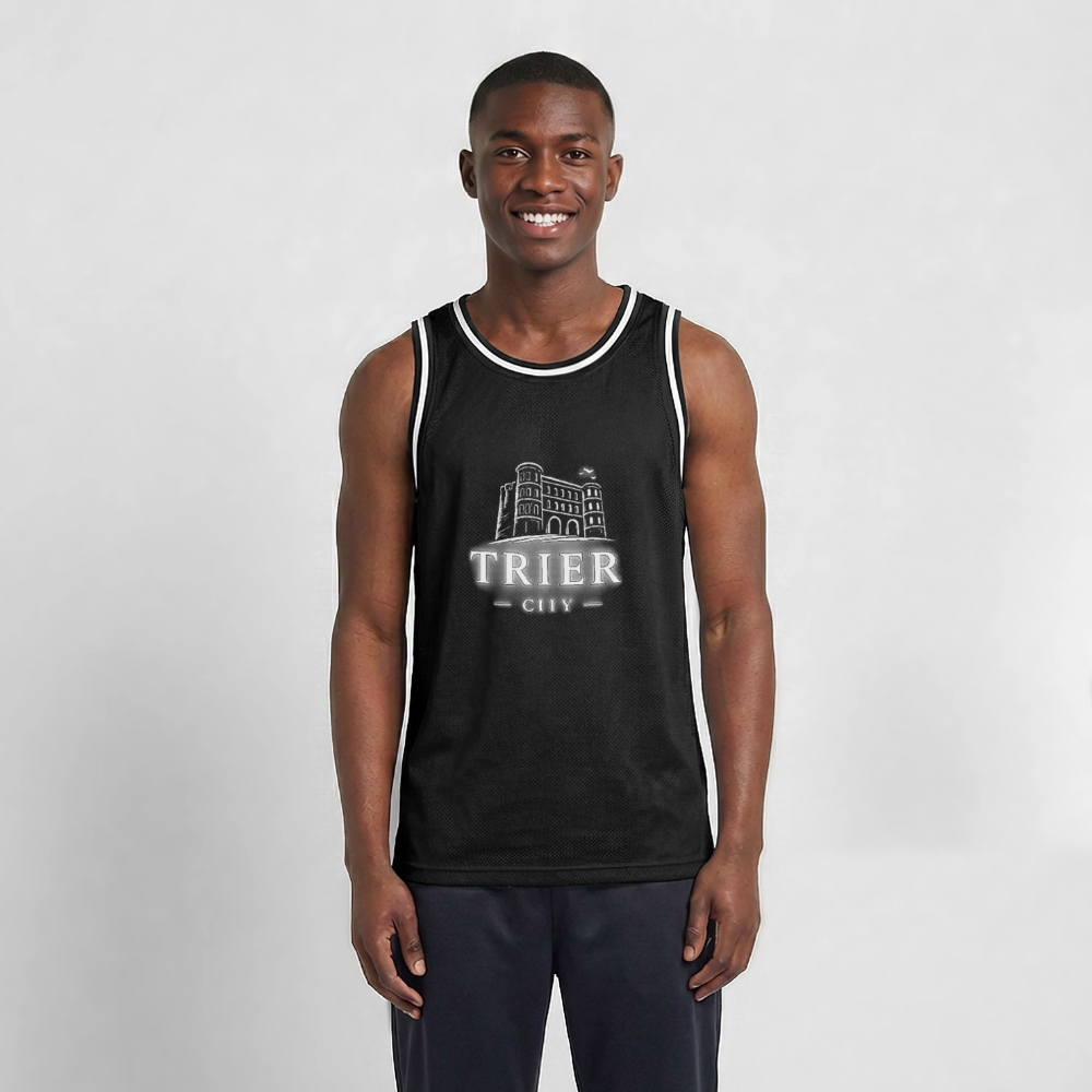 Trier Männer Basketball-Trikot - Schwarz/Weiß