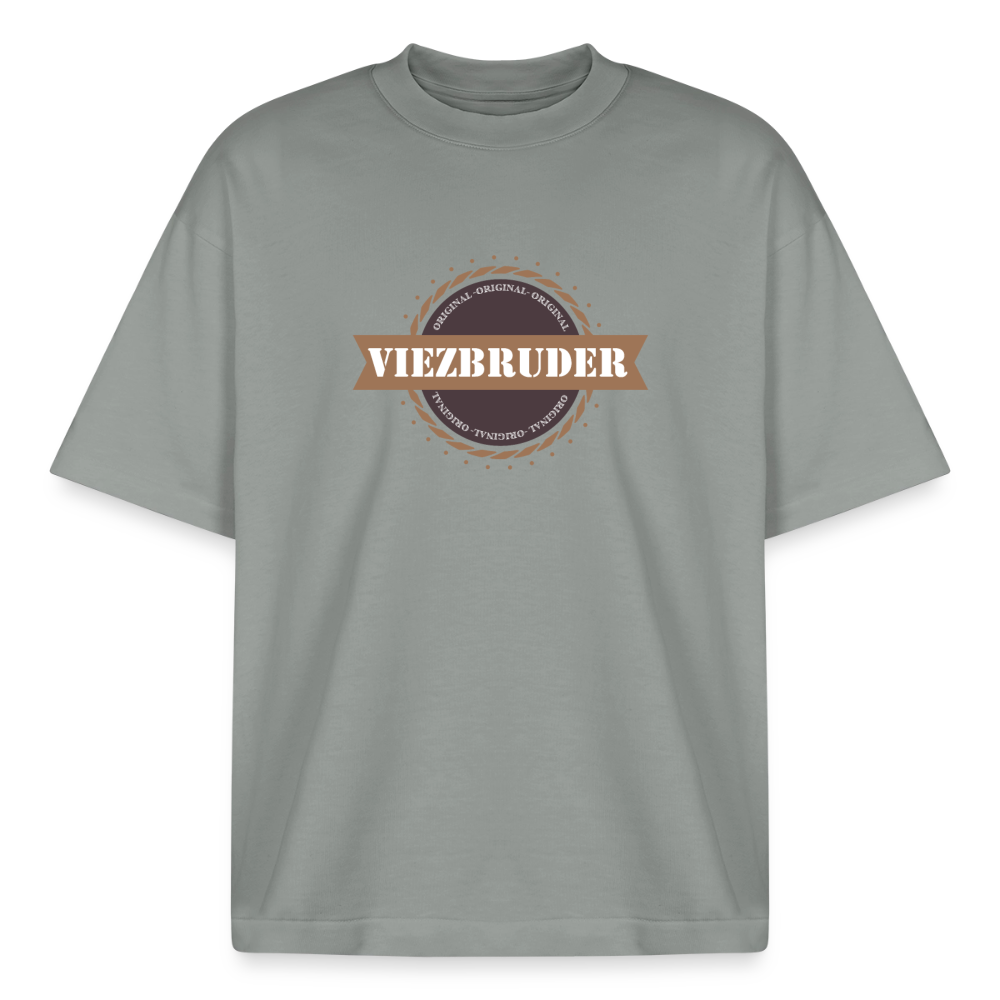 Viezbruder Boxy Heavyweight Unisex Organic T-Shirt - Nebelgrau