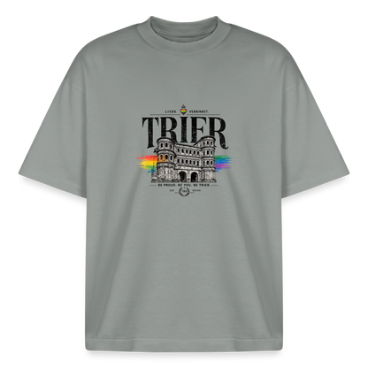 Pride Boxy Heavyweight Unisex Organic T-Shirt - Nebelgrau