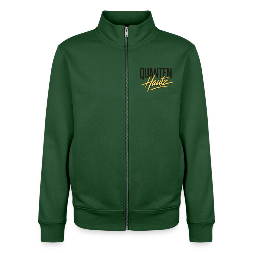 Quanten Hautz Bio Zip Sweatshirt - Flaschengrün