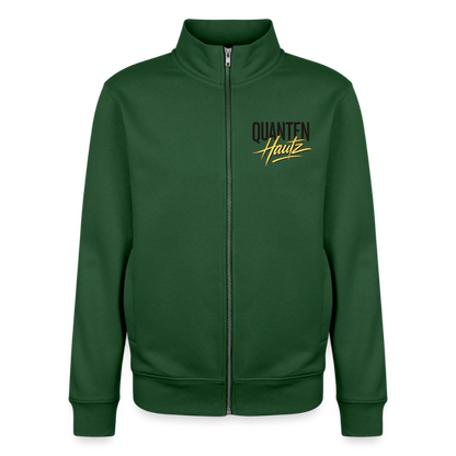 Quanten Hautz Bio Zip Sweatshirt - Flaschengrün