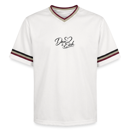 Dau & Eich Unisex Football Style Mesh T-Shirt - Offwhite/Bordeaux