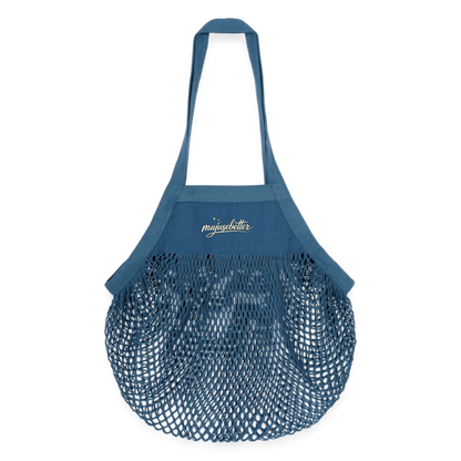 Majusebetter Bio Mesh-Einkaufstasche - Jeansblau
