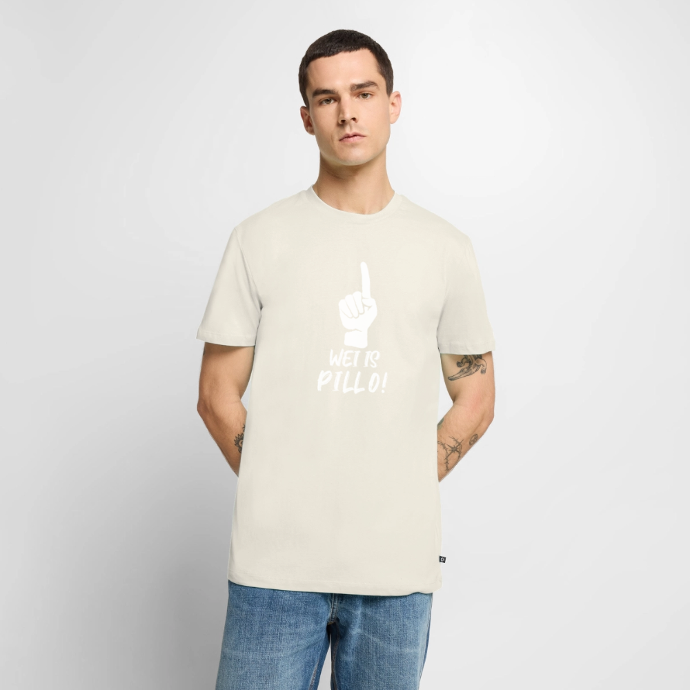 Wei is Pillo Männer Premium T-Shirt - Naturweiß
