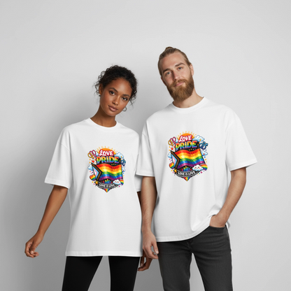 Pride Boxy Heavyweight Unisex Organic T-Shirt - Weiß