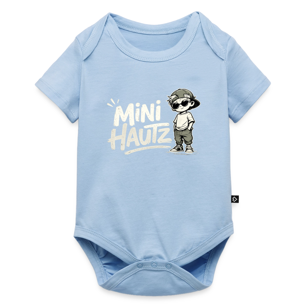 Mini Hautz Baby Bio-Kurzarm-Body - Hellblau