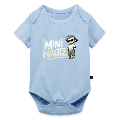 Mini Hautz Baby Bio-Kurzarm-Body - Hellblau