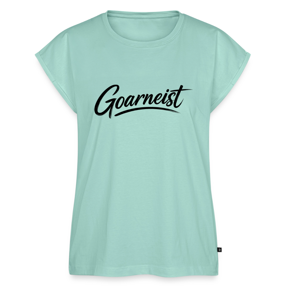 Goarneist Frauen T-Shirt mit gerollten Ärmeln - Mint 