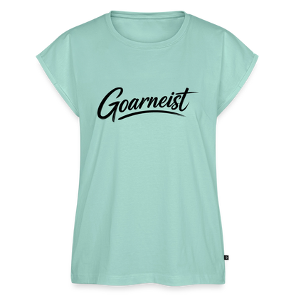 Goarneist Frauen T-Shirt mit gerollten Ärmeln - Mint 