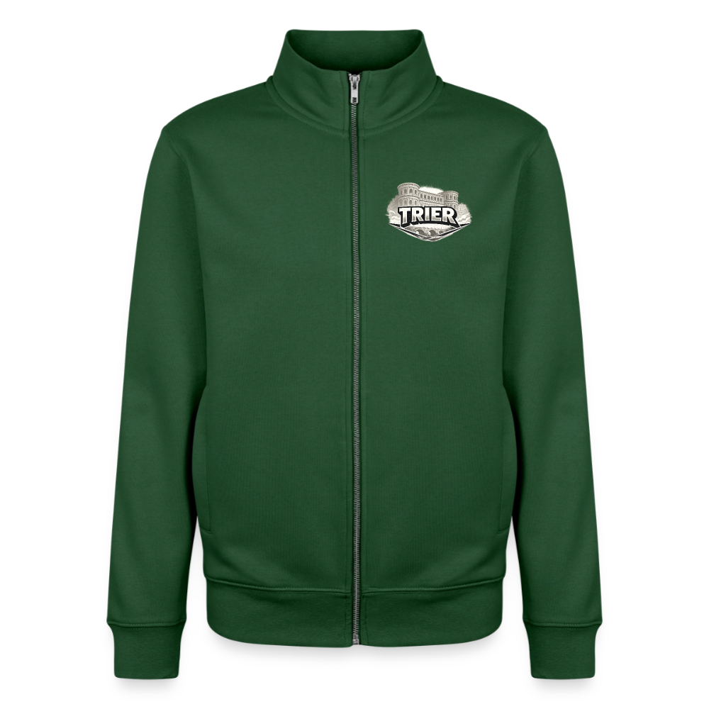 Trier Unisex Bio Zip Sweatshirt - Flaschengrün