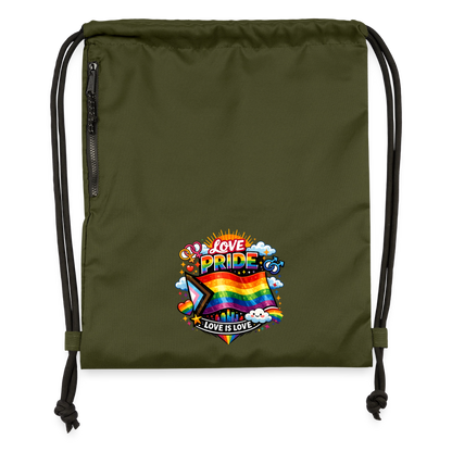 Pride Turnbeutel aus Recycling-Material - military Green