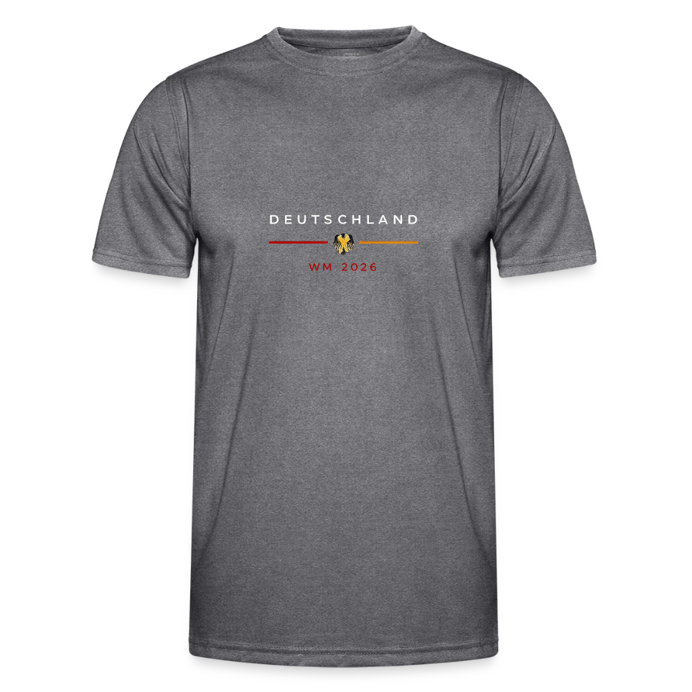 Deutschland Männer Funktions-T-Shirt - dunkle Melange 