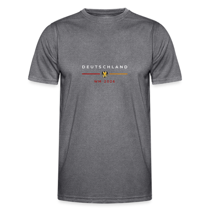 Deutschland Männer Funktions-T-Shirt - dunkle Melange 
