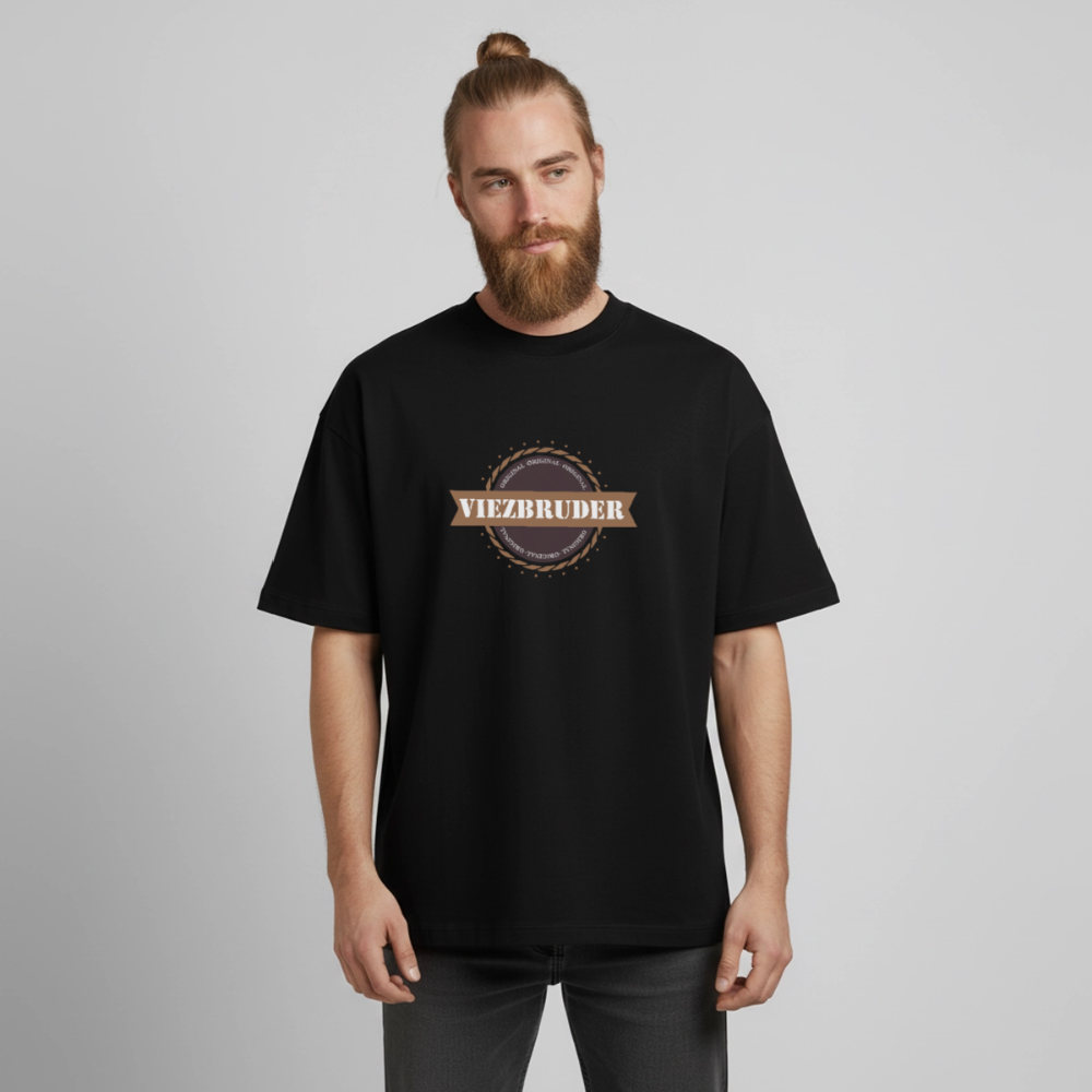 Viezbruder Boxy Heavyweight Unisex Organic T-Shirt - Schwarz
