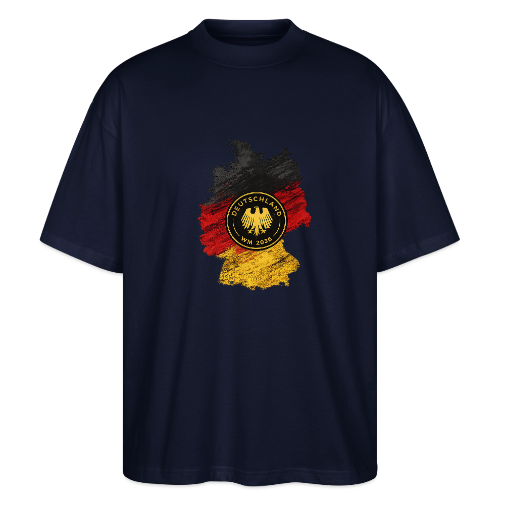 Deutschland  Oversized Unisex Bio T-Shirt - Navy