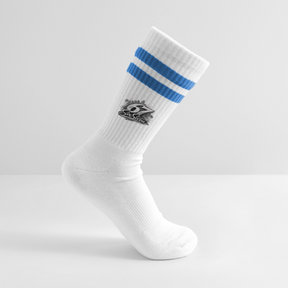 Six Seven Gestreifte Tennissocken - Weiß/Blau