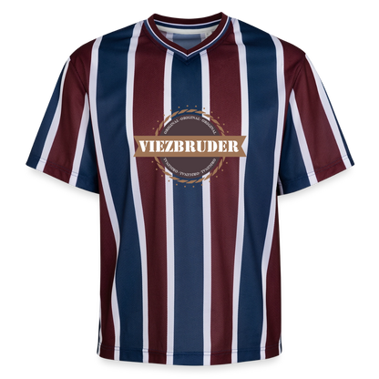 Viezbruder Unisex Football Style Mesh T-Shirt - Bordeaux/Navy