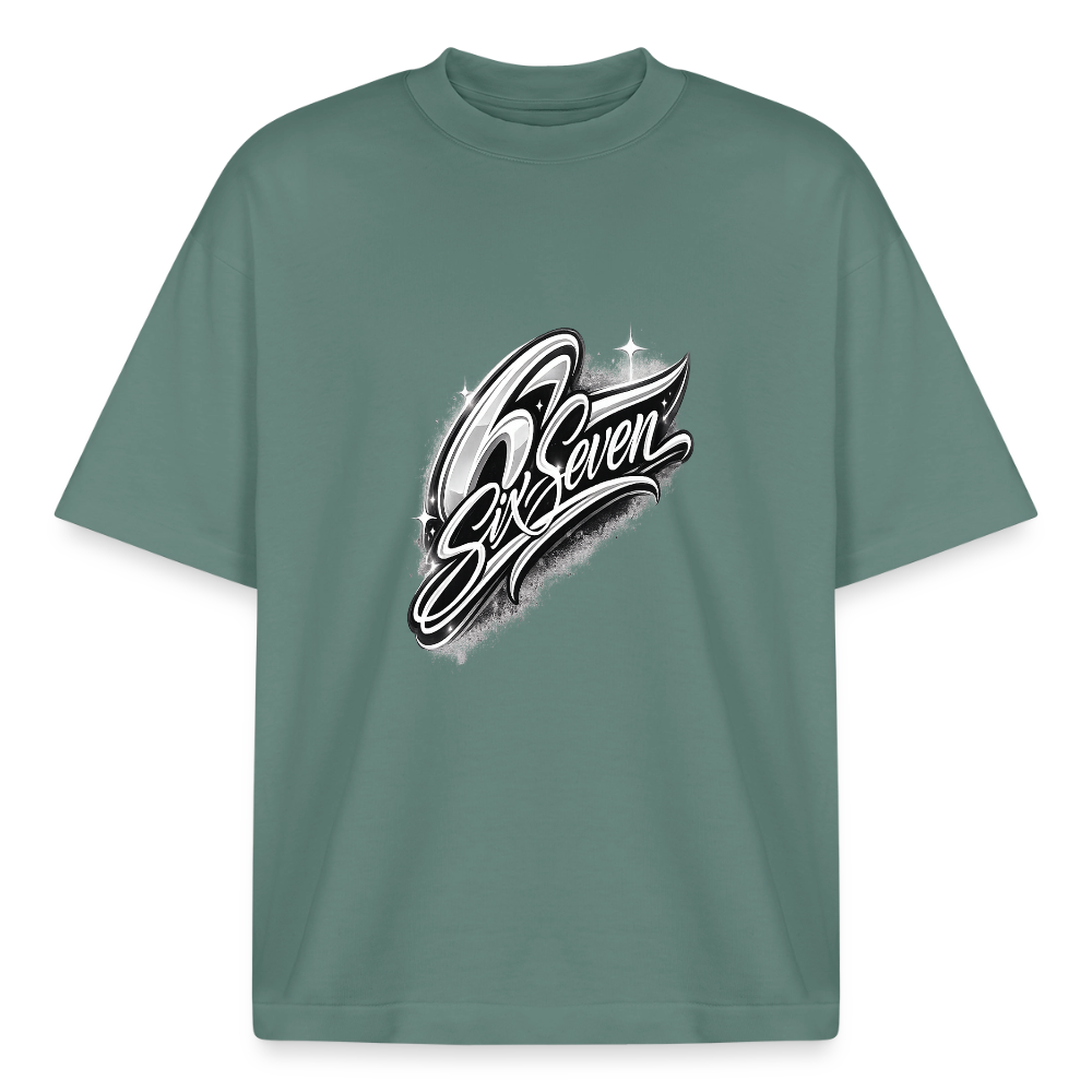 Six Seven Boxy Heavyweight Unisex Organic T-Shirt - Grüner Bucht