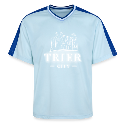 Trier Unisex Football Style Mesh T-Shirt - Hellblau/Dunkelblau