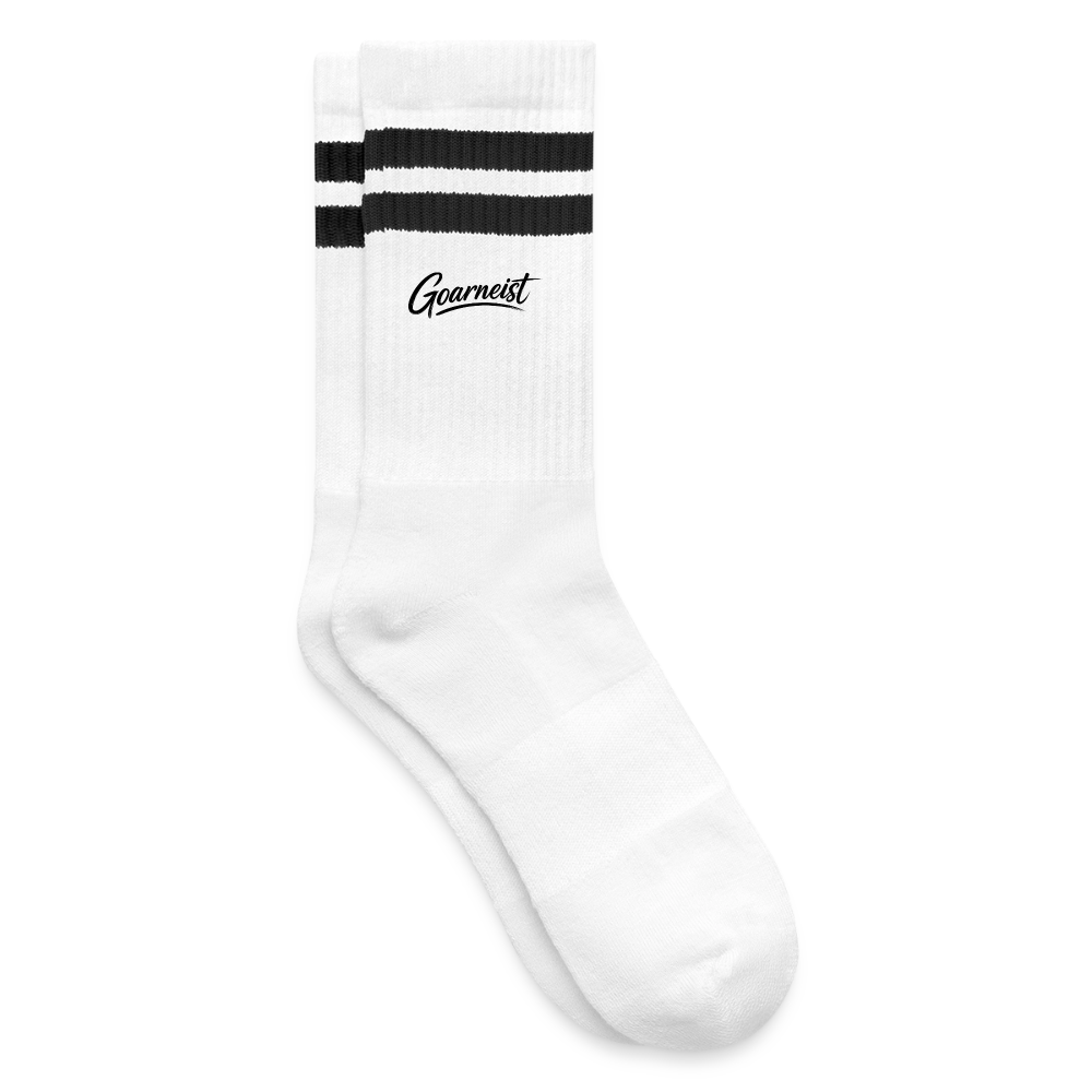 Goarneist Gestreifte Tennissocken - Weiß/Schwarz