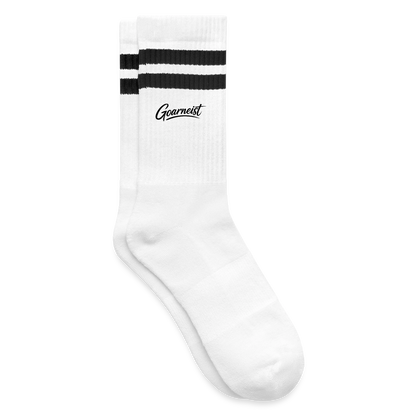 Goarneist Gestreifte Tennissocken - Weiß/Schwarz