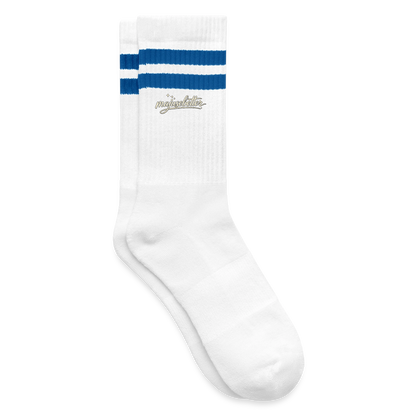 Majusebetter Gestreifte Tennissocken - Weiß/Blau