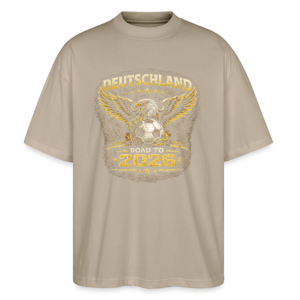 Deutschland  Oversized Unisex Bio T-Shirt - Steingrau