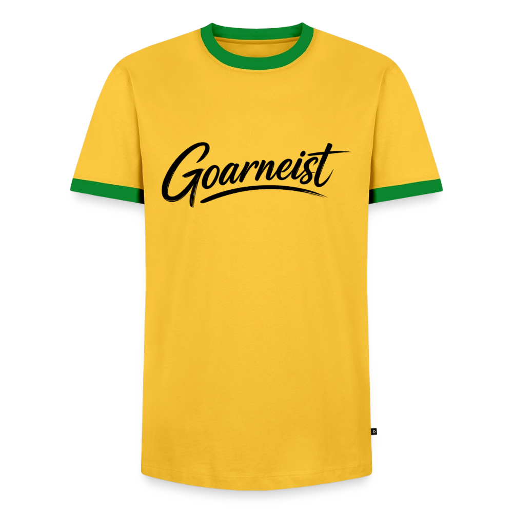 Goarneist Männer Kontrast-T-Shirt - Gelb/Grün 