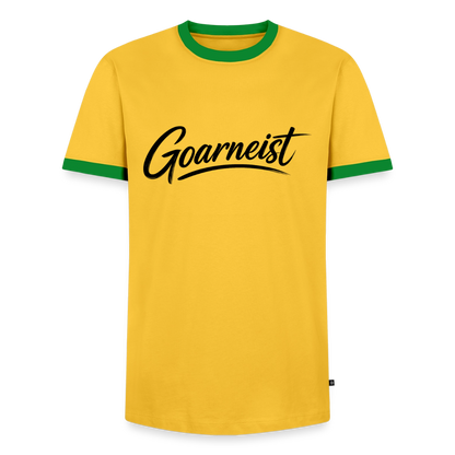 Goarneist Männer Kontrast-T-Shirt - Gelb/Grün 