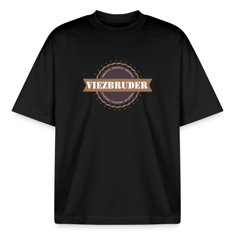 Viezbruder Boxy Heavyweight Unisex Organic T-Shirt - Schwarz