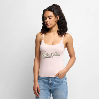 Majusebetter Frauen Premium Organic Top mit Spaghettiträgern - Puderrosa