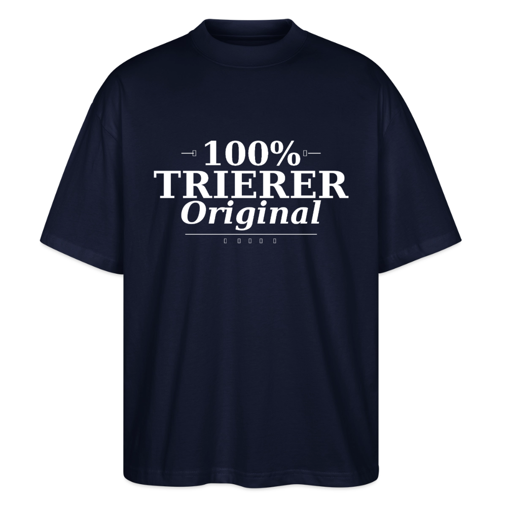 Trier Oversized Unisex Bio T-Shirt - Navy