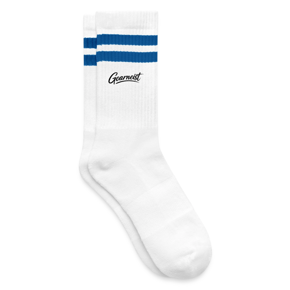 Goarneist Gestreifte Tennissocken - Weiß/Blau