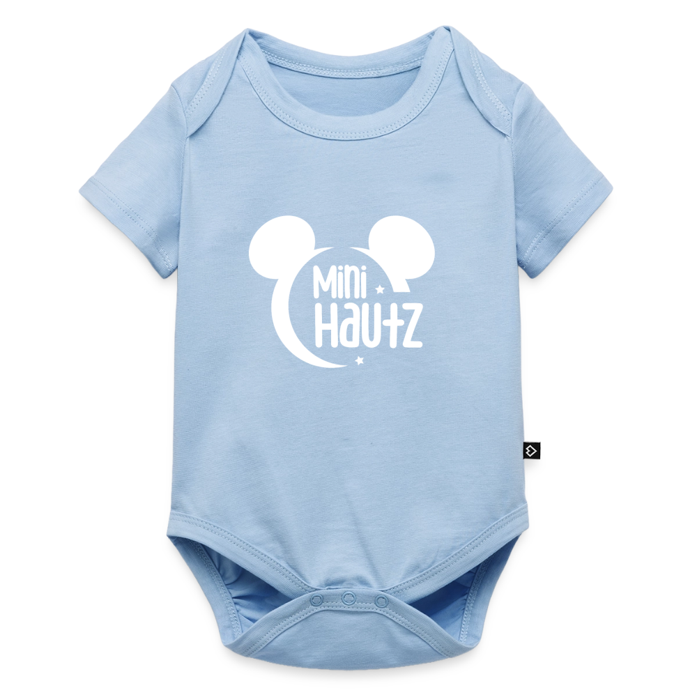 Mini Hautz Baby Bio-Kurzarm-Body - Hellblau