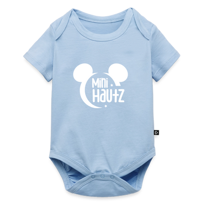 Mini Hautz Baby Bio-Kurzarm-Body - Hellblau