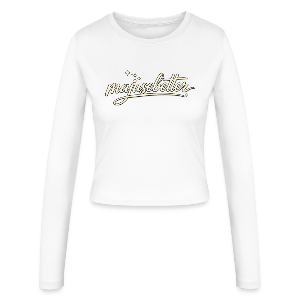 Majusebetter Frauen Slim Fit Langarmshirt - Weiß
