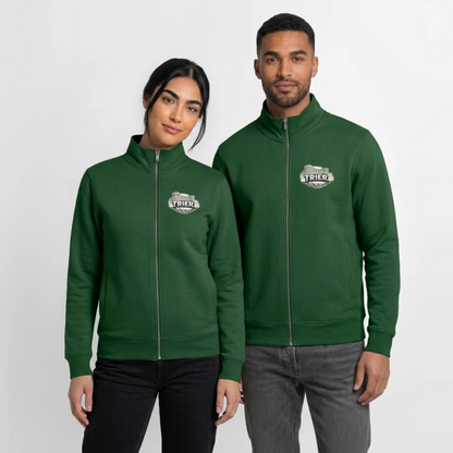 Trier Unisex Bio Zip Sweatshirt - Flaschengrün